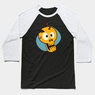 Pirate Cartoon Skull Baseball T-Shirt